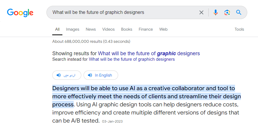 A view to the future means telling graphic designing is not going to die not today never in the future and there's a high potential in this field in the future.