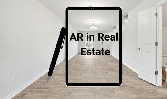 Highlighting the integration of augmented reality or AR in real estate.